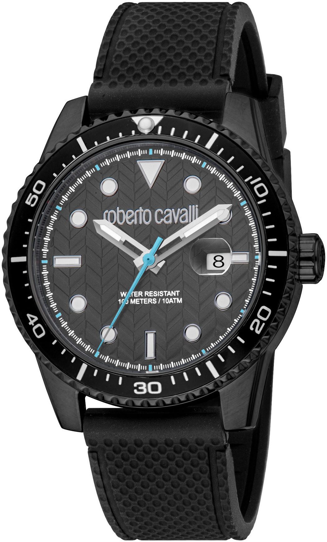 roberto cavalli Quarzuhr Uomo Trend II RC5G084P1045, Armbanduhr, Herrenuhr, Silikonarmband, analog, Tag