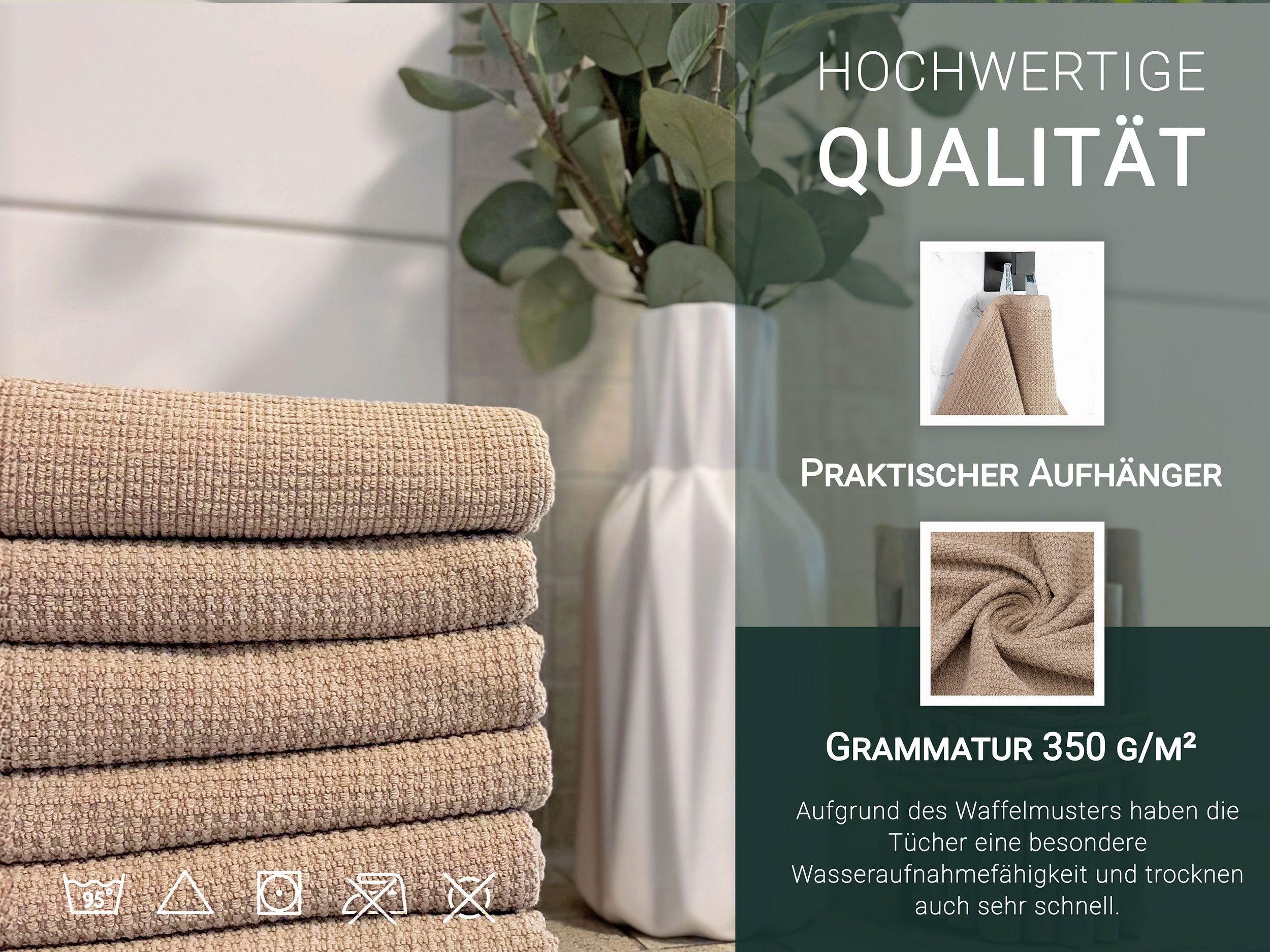 ZOLLNER Handtücher, Waffelpique (6-St), 50 x 70 cm, 100% Baumwolle, vom Hot günstig online kaufen