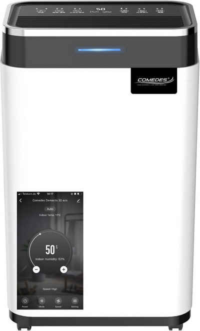 Comedes Luftentfeuchter Demecto 30 eco WIFI, für 115 m³ Räume, Entfeuchtung 25,00 l/Tag, Tank 6,50 l, Smartphone-App