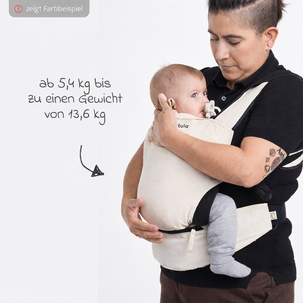 Tula Babytrage Tula Lite - Discover, Baby Kinder Bauchtrage Rückentrage ab 5,4 kg - 13,6 kg 2 Positionen