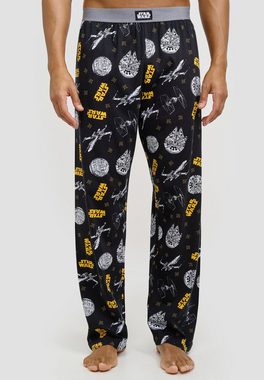 Recovered Loungepants Loungepants - Starwars Retro ships all over print - black