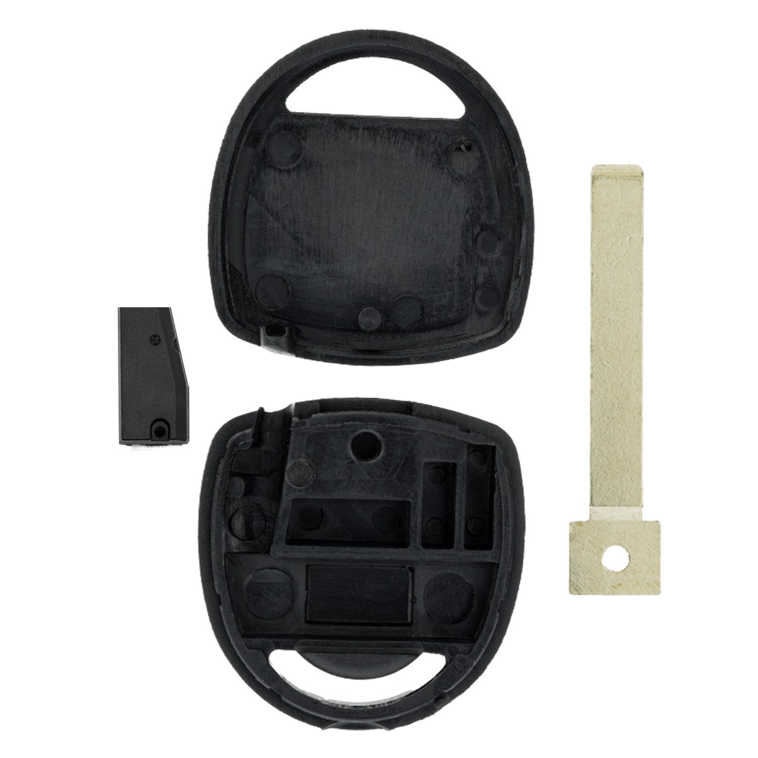 mt-key Schlüsseltasche Auto Zünd Schlüssel Rohling HU100 + ID46 Transponder (Set), für Buick Encore (14-20); Lacrosse (10-16); Regal (11-17); Verano ...
