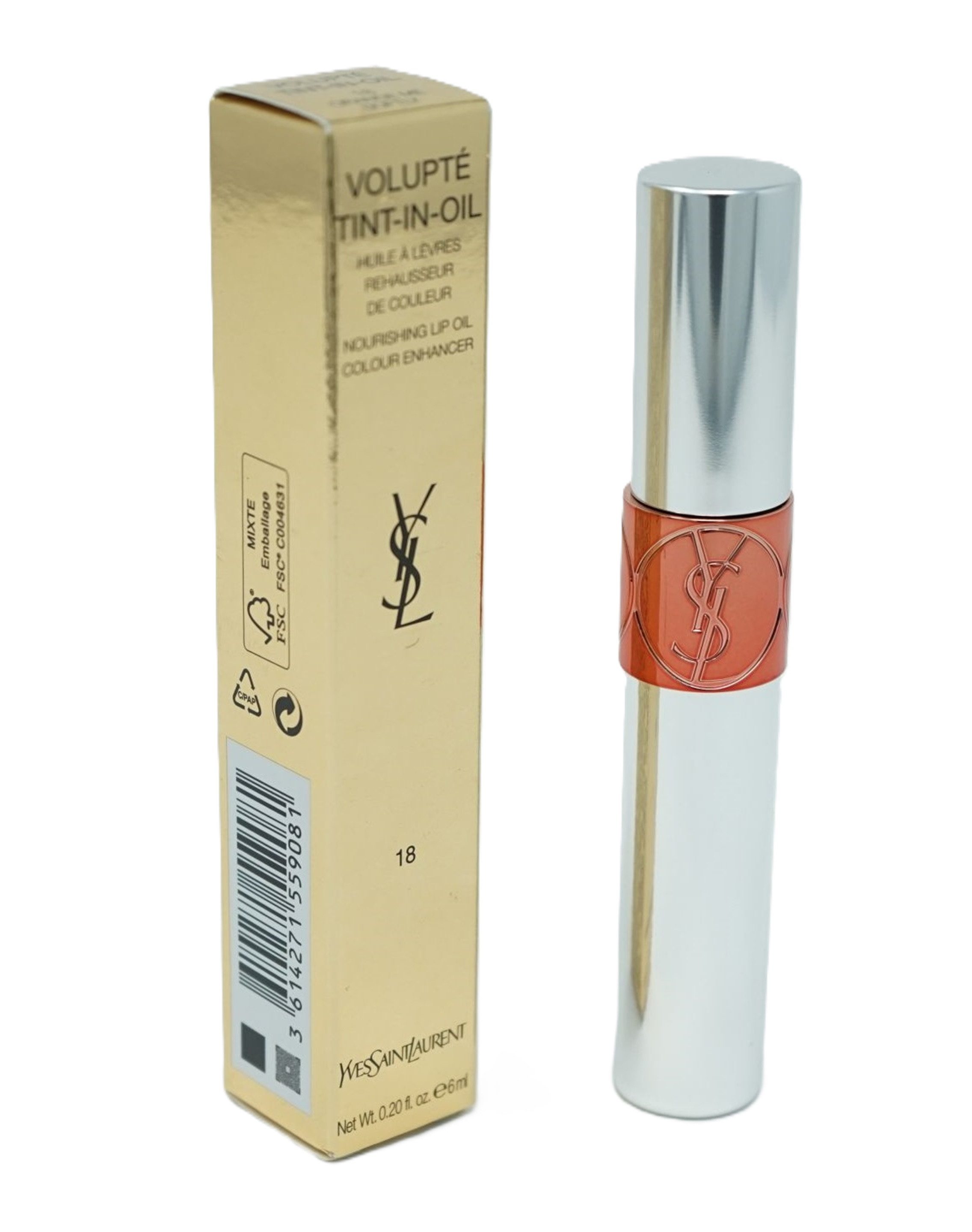 YVES SAINT LAURENT Lippenstift Yves Saint Laurent Volupte Tint-in-Oil Lip Oil 6ml Orange Me Softly 18