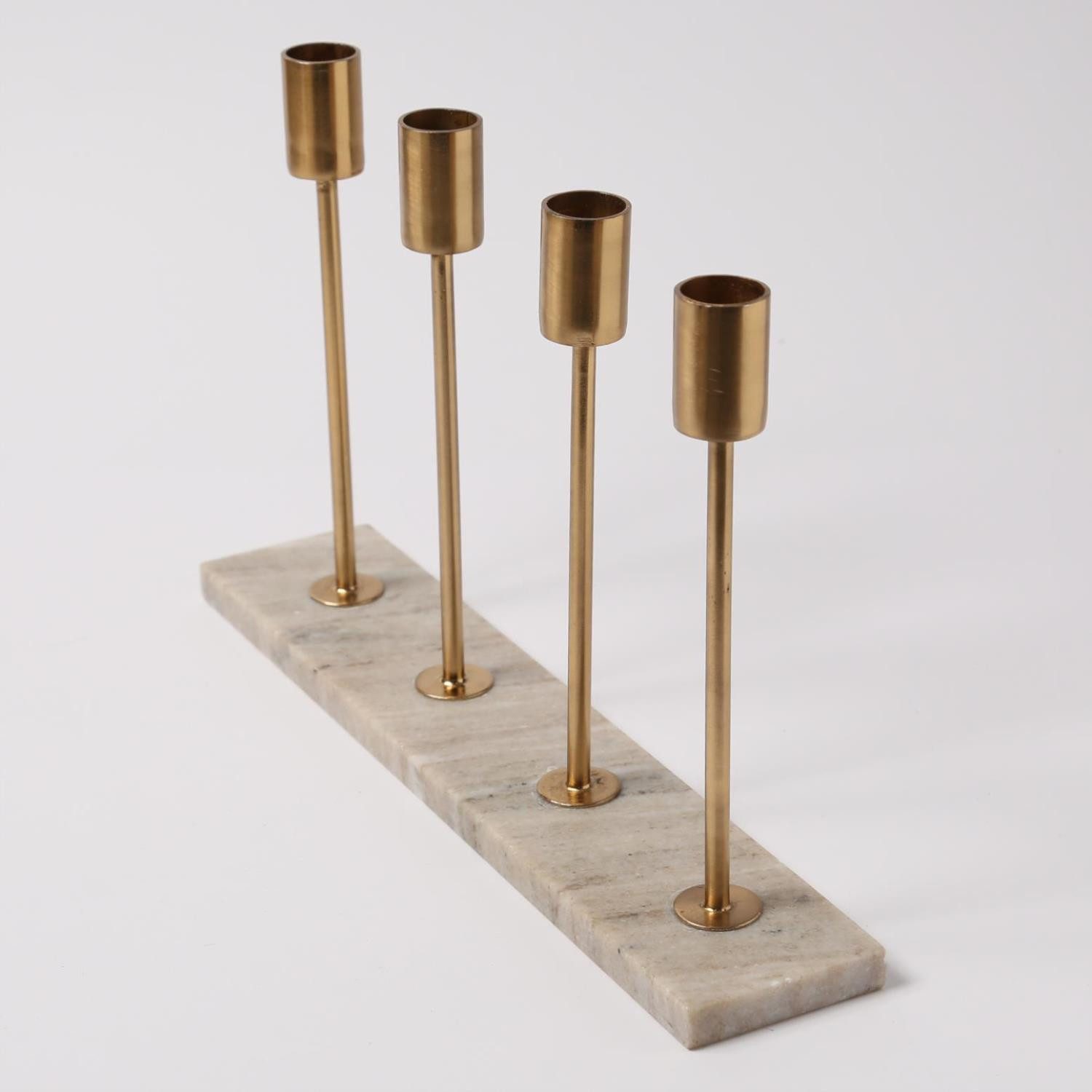 MARELIDA Kerzenhalter Stabkerzenhalter Kerzenständer Marmor Kerzenhalter Ad günstig online kaufen