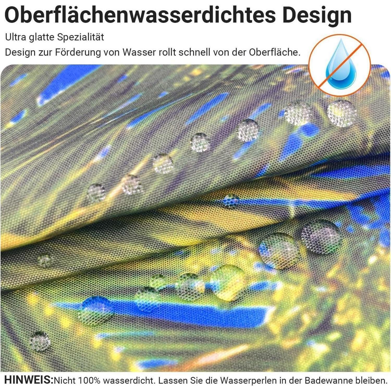 LuxusKollektion Duschvorhang Duschvorhang Strandmuster 240x180cm wasserabweisend & waschbar mit 16