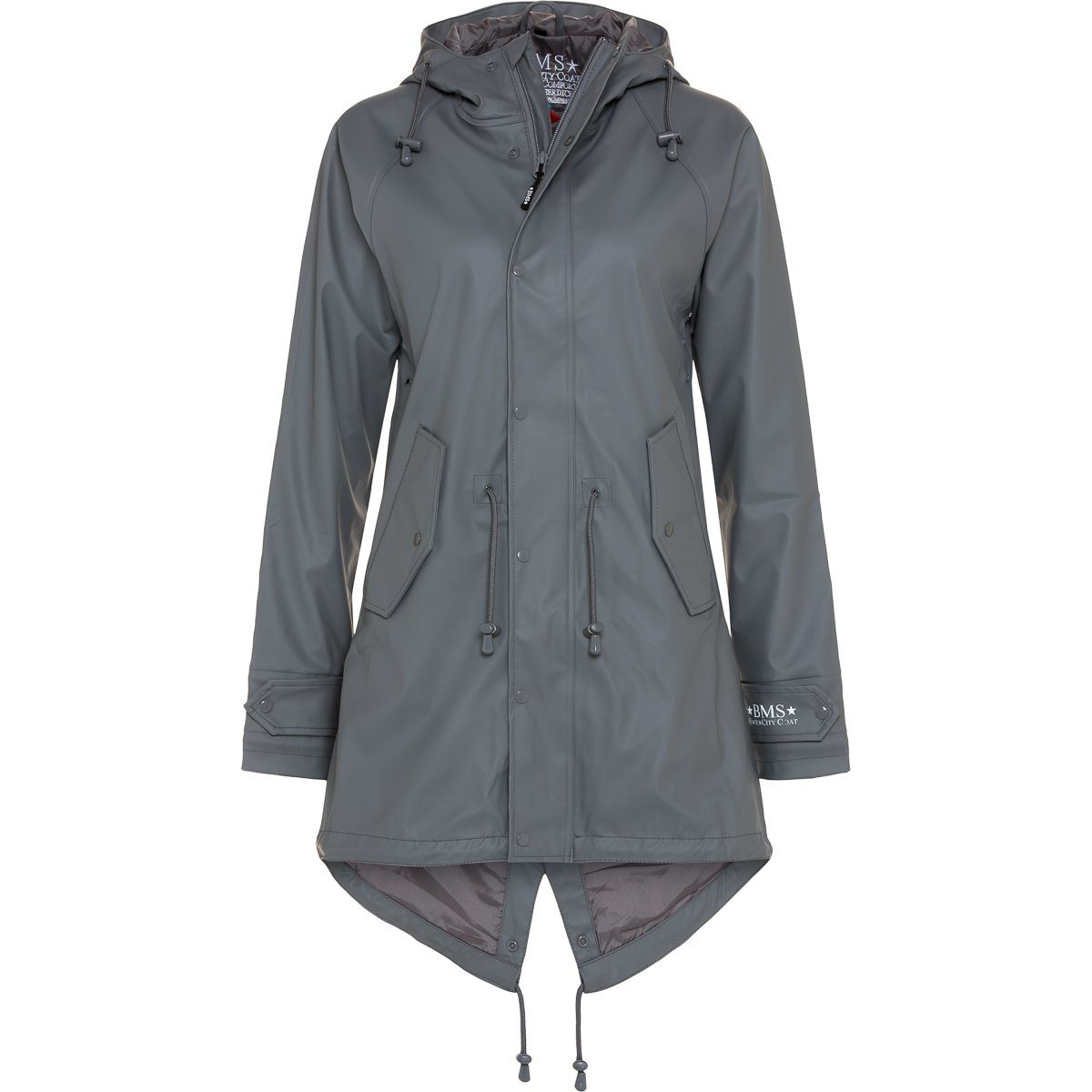 BMS Regenmantel >> HafenCity Coat 100% cool grey SoftSkin wasserdicht <<