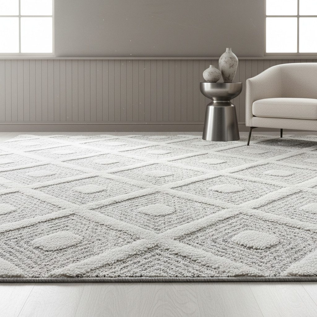 KADIMA DESIGN Teppich TALFER Hoch-Tief 3D-Effekt Wohnzimmer Schlafzimmer Waschbar Elegant, Läufer, Höhe: 22 mm, 60x110 cm, Wohnzimmerteppich Esszimmer Strapazie – Bild 2 von 5