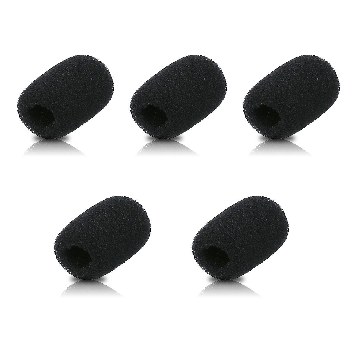 kwmobile Mikrofon Windschutz Set (5-tlg), 5 x Headset Mikro Schutz 2x3,2x1 cm aus Schaumstoff