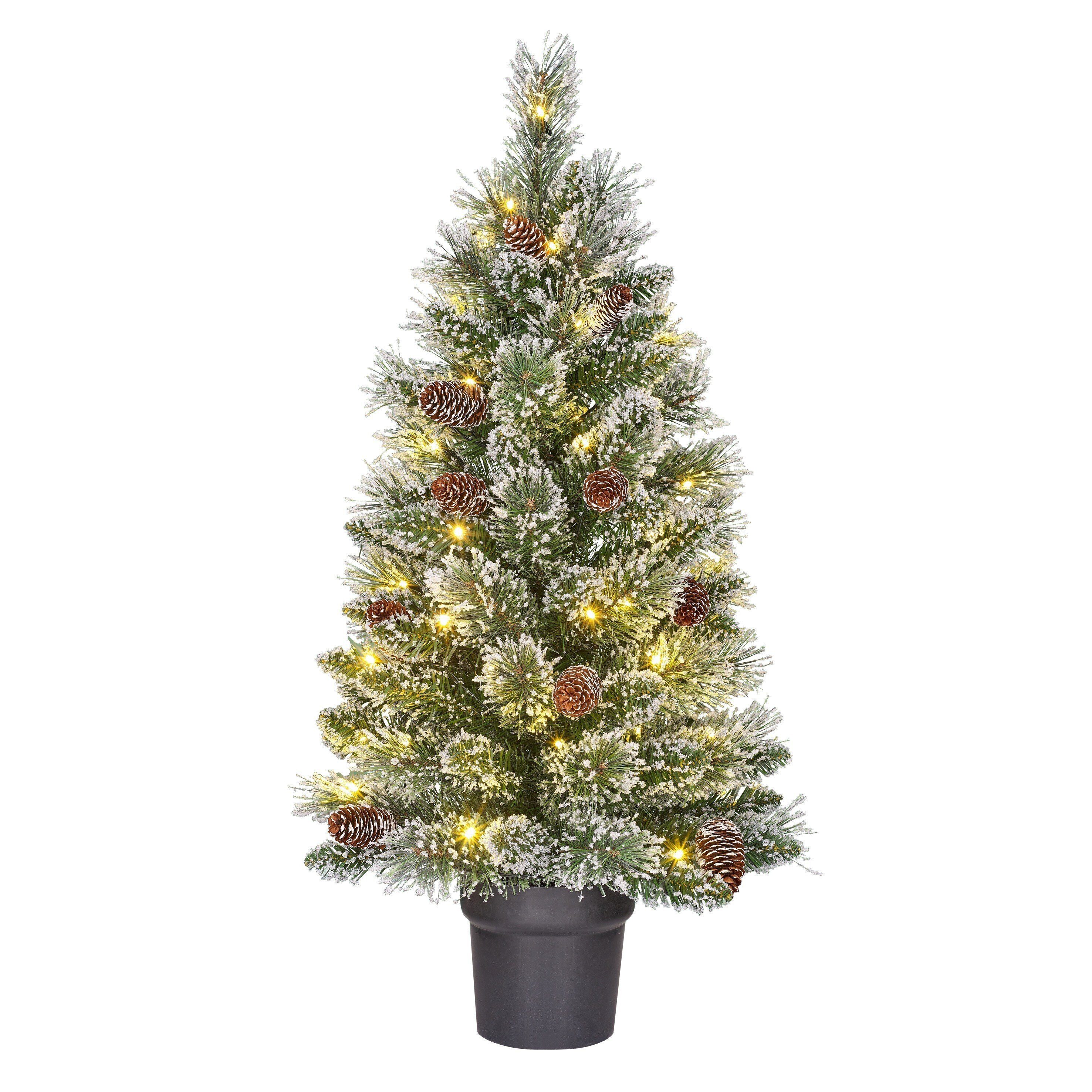 Black Box Trees Künstlicher Weihnachtsbaum Black Box Trees Vandans Weihnachtsbaum potted led gruen frosted 40L TI
