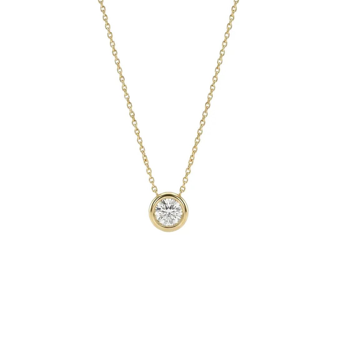 Kette mit Anhänger 375 Echtgold Aureline Circle Kreis-Zirkonia