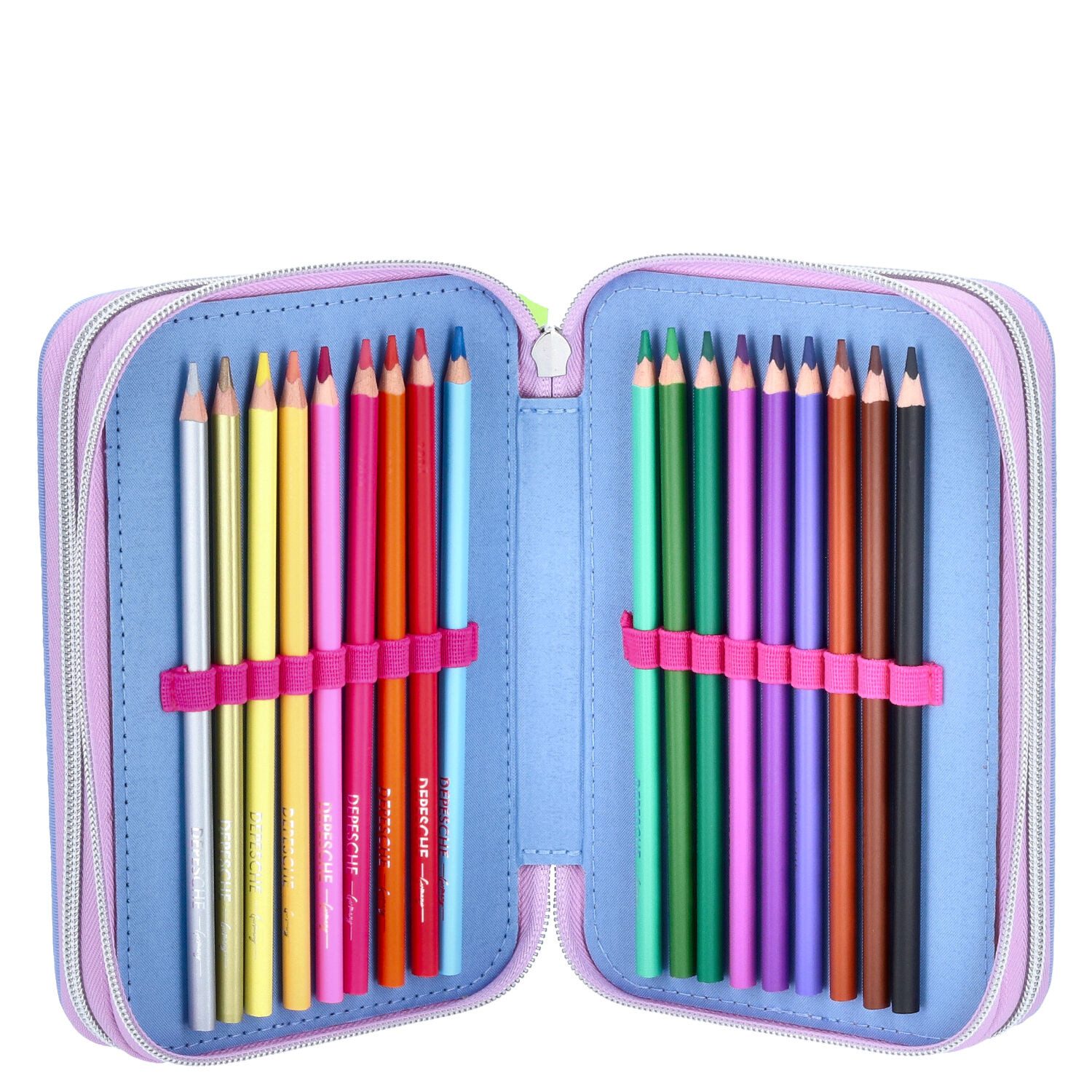 Depesche Geldbörse Depesche 3-Fach Federtasche TOPModel FLASH lila