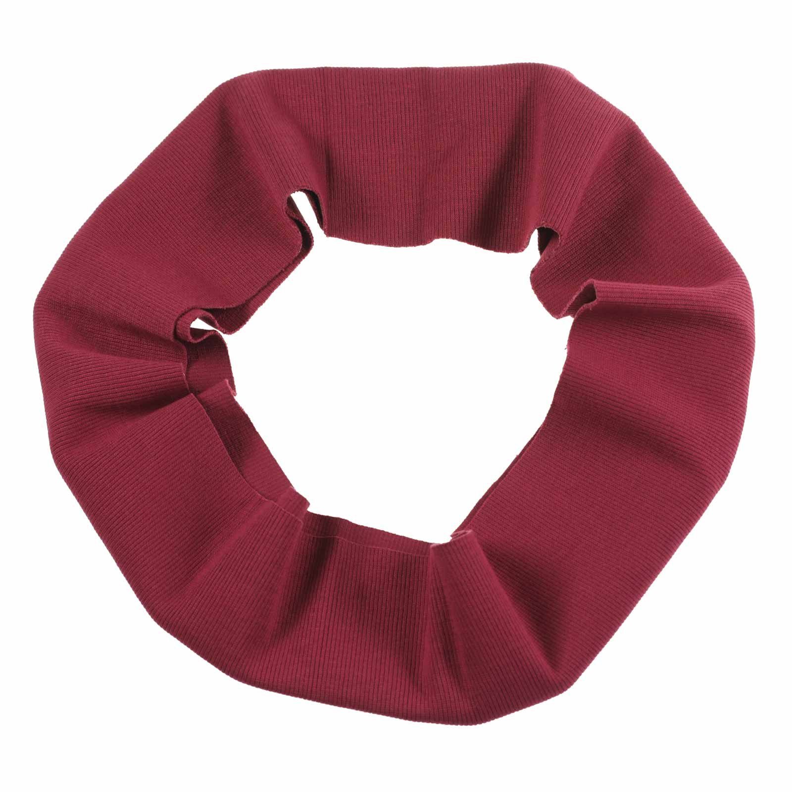 maDDma Stoff 16x80cm Strickbündchen elastisch, gerippt, weinrot