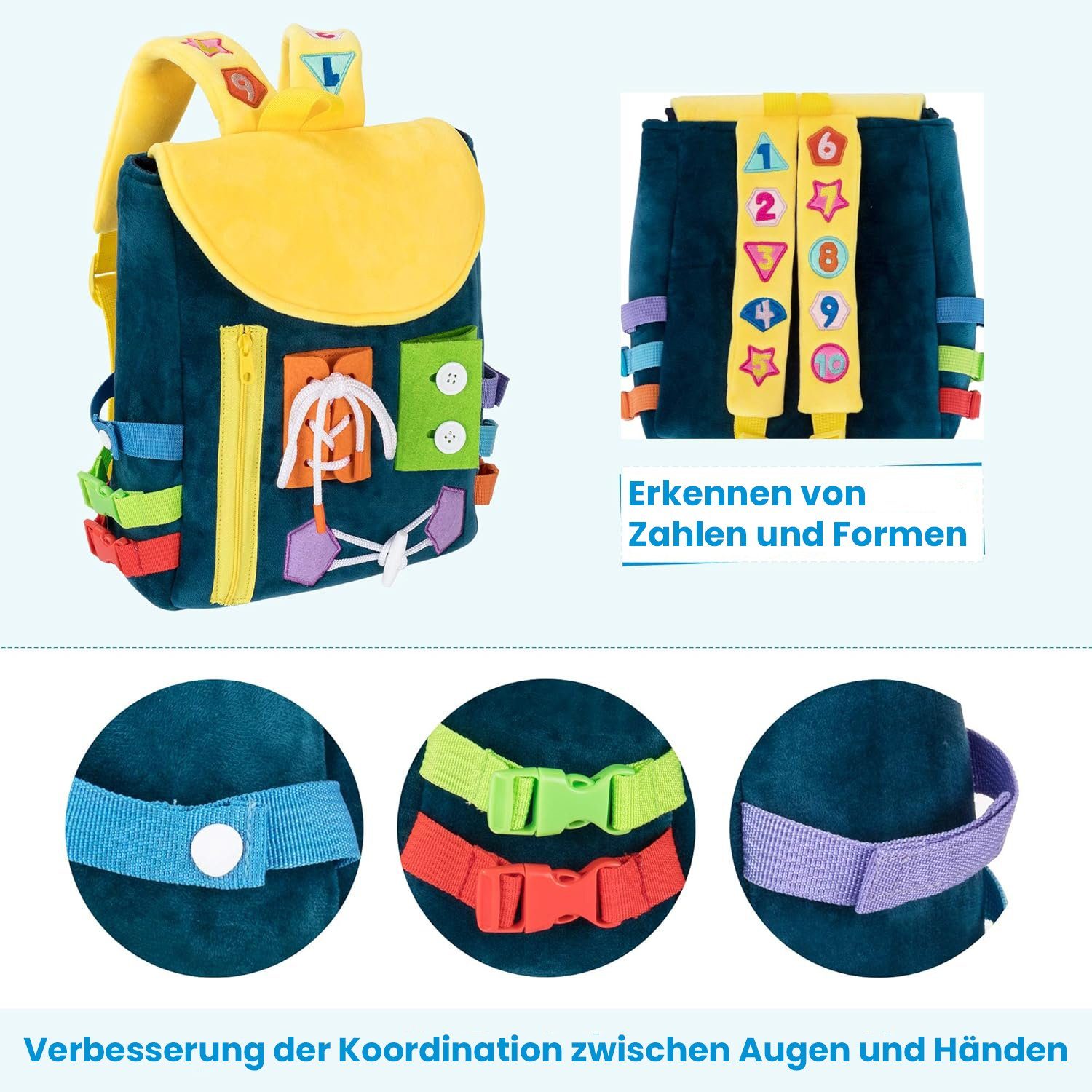 Kinderrucksack Mit Tierdesign - Personalisierbarer Kindergartenrucksack Aus Plüsch Mit Verstellbaren Gurten