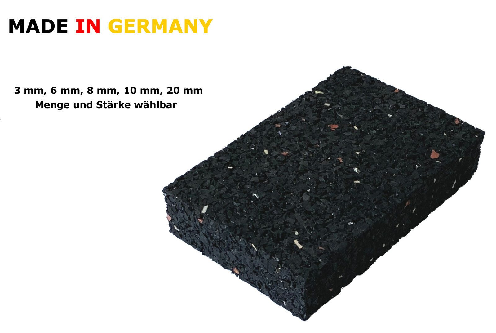 WPC Profi Террасные доски Gummi Pad Terrassenpad für Holz Terrassen Gummigranulat 3 - 20 mm, (für Terrassenbau, 25-St., verschiedene Höhen)