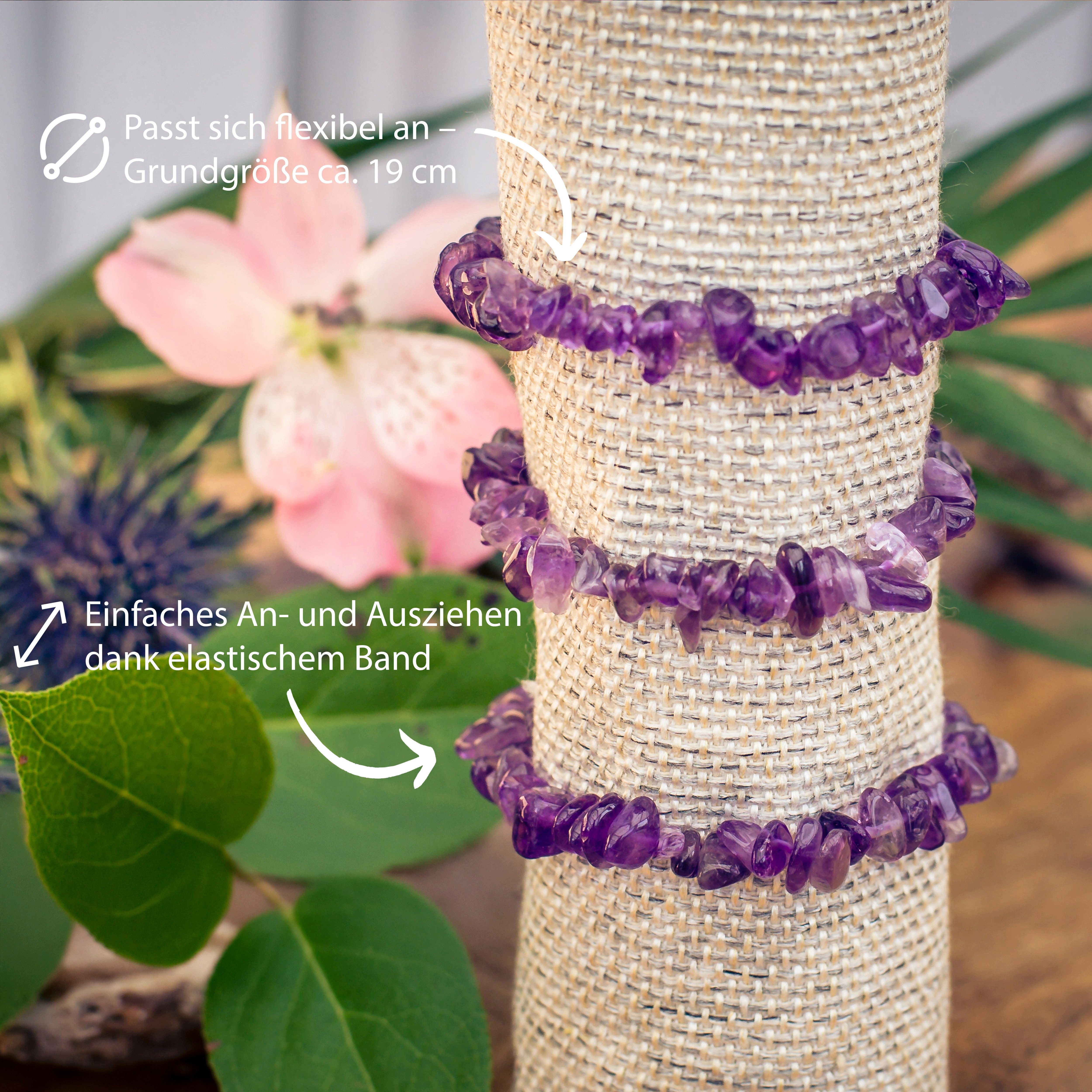 Lebensquelle Plus Armband Amethyst Splitterarmband – Bild 4 von 5