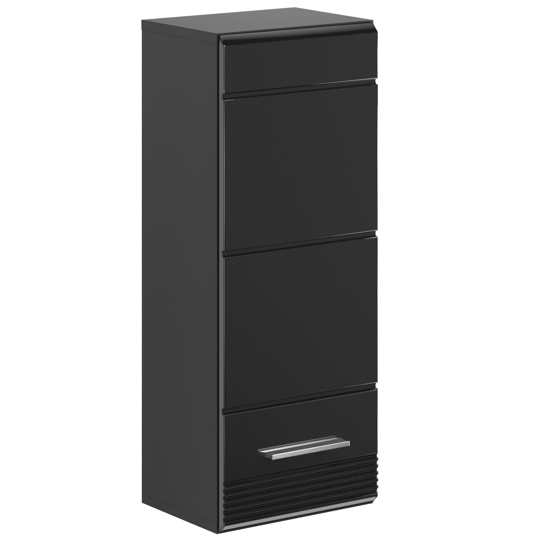 Newroom Hängeschrank Schwarz Hochglanz 30 cm Hängeschrank Schwarz Hochglanz Modern Badschrank Wandschrank Bad