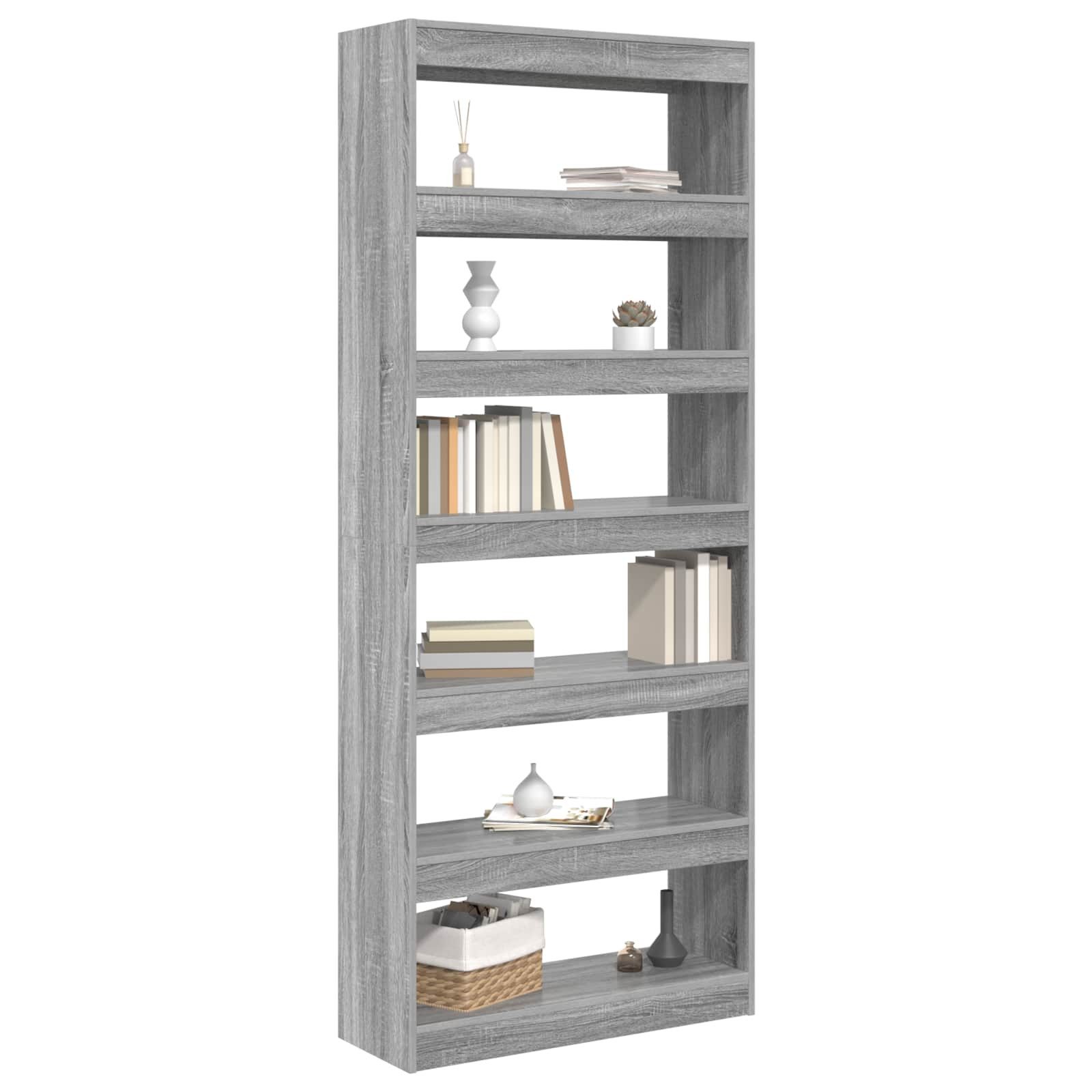 vidaXL Bücherregal Bücherregal 6 Ebenen 80 x 30 x 198 cm Holzwerkstoff, 1-tlg.