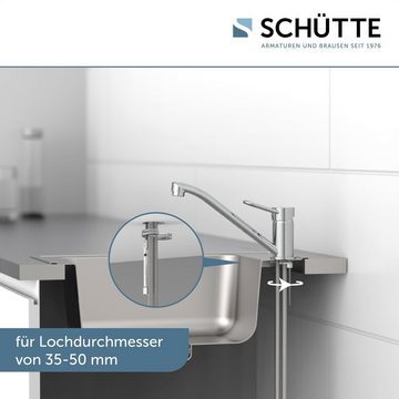 Schütte Spültischarmatur Birte 360° schwenkbarer Wasserhahn Küche, Mischbatterie, Chrom, Hochdruck