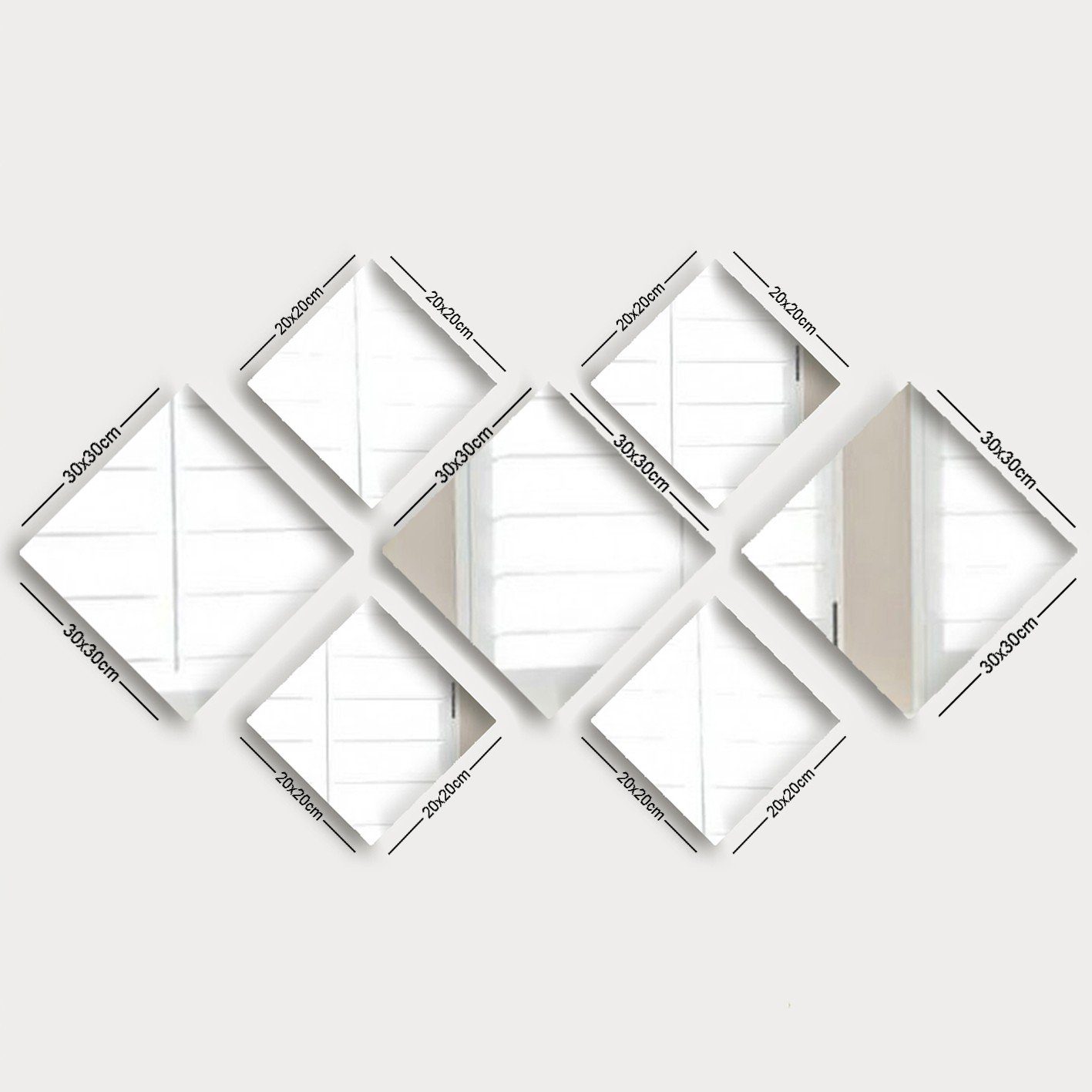 LAR1113, 20 x cm, Wandspiegel Wallity Glas Silber, 100% 20