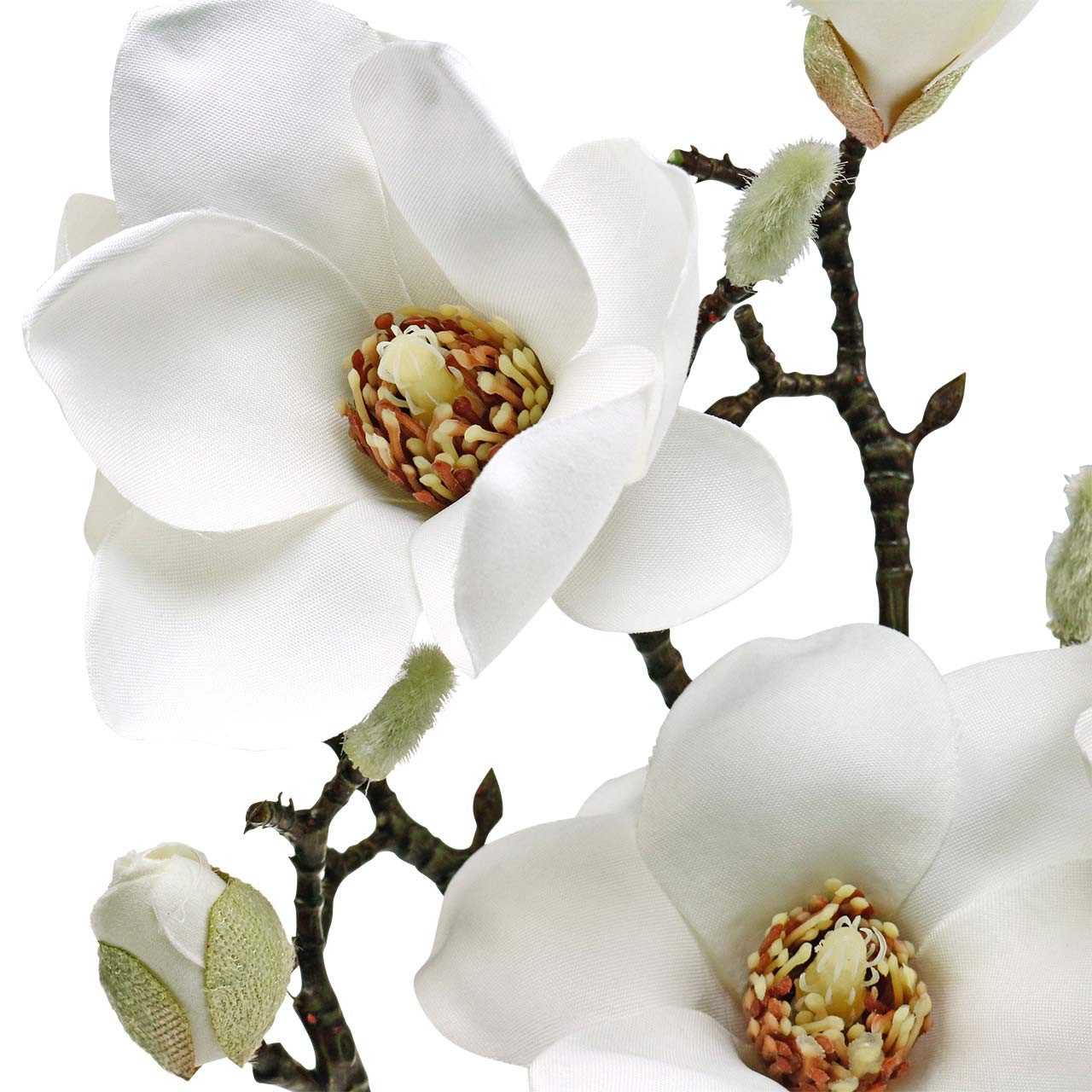 Kunstblume Magnolien Zweig Weiß 67cm Kunstblume Dekozweig, Florists Products, Höhe 30 cm