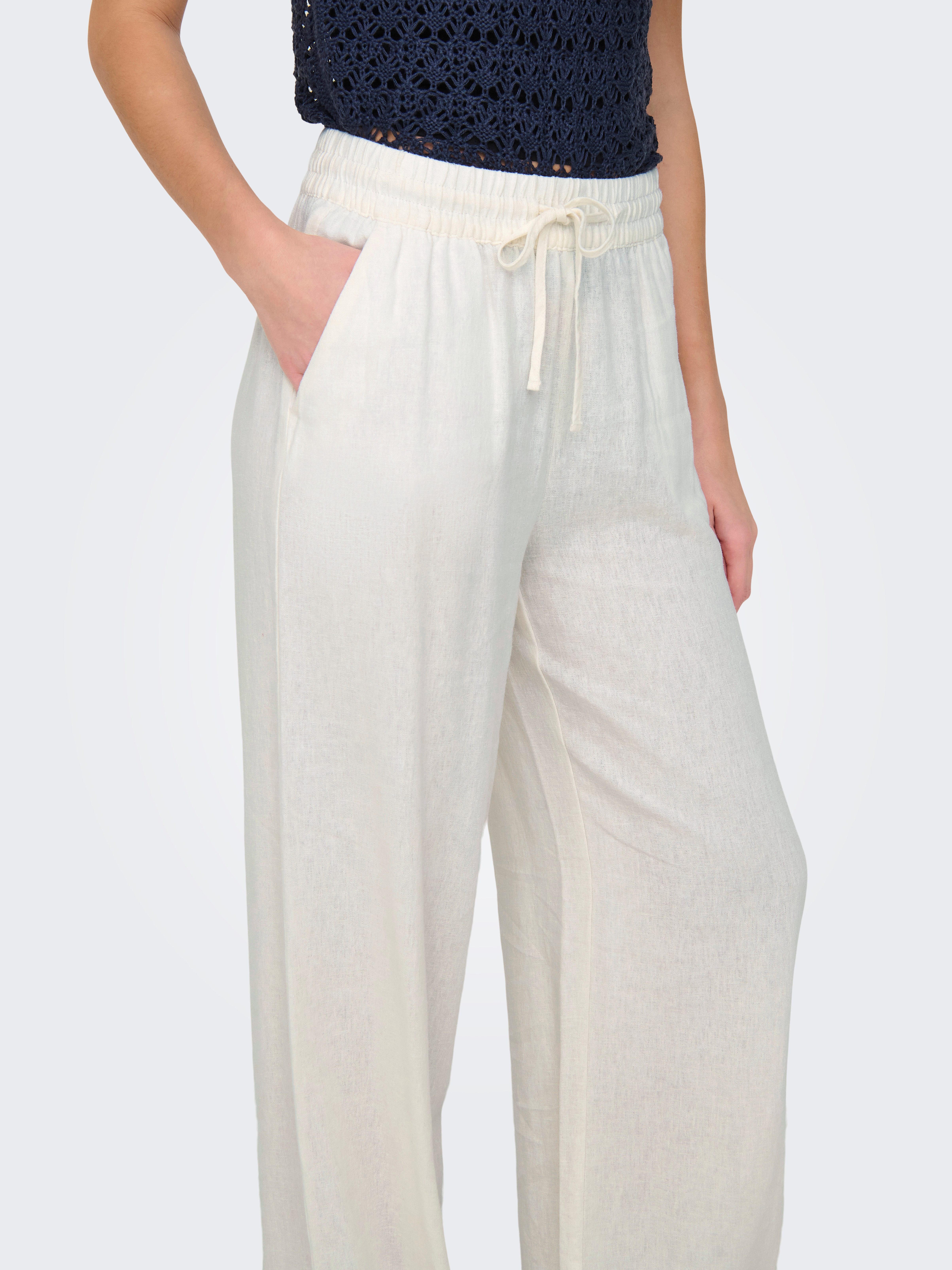 JDY Schlupfhose JDYSAY LINEN HW WIDE PANT WVN NOOS Sommerhose mit Leinen günstig online kaufen