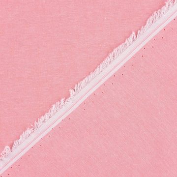 SCHÖNER LEBEN. Stoff Bekleidungsstoff Yarn Dyed Popeline uni altrosa meliert 1,44m Breite, allergikergeeignet