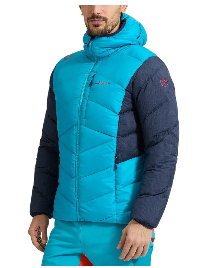 La Sportiva Winterjacke Bivouac Down (leicht, Wärmeisolierung, Skitouring) tropicblau/seablau