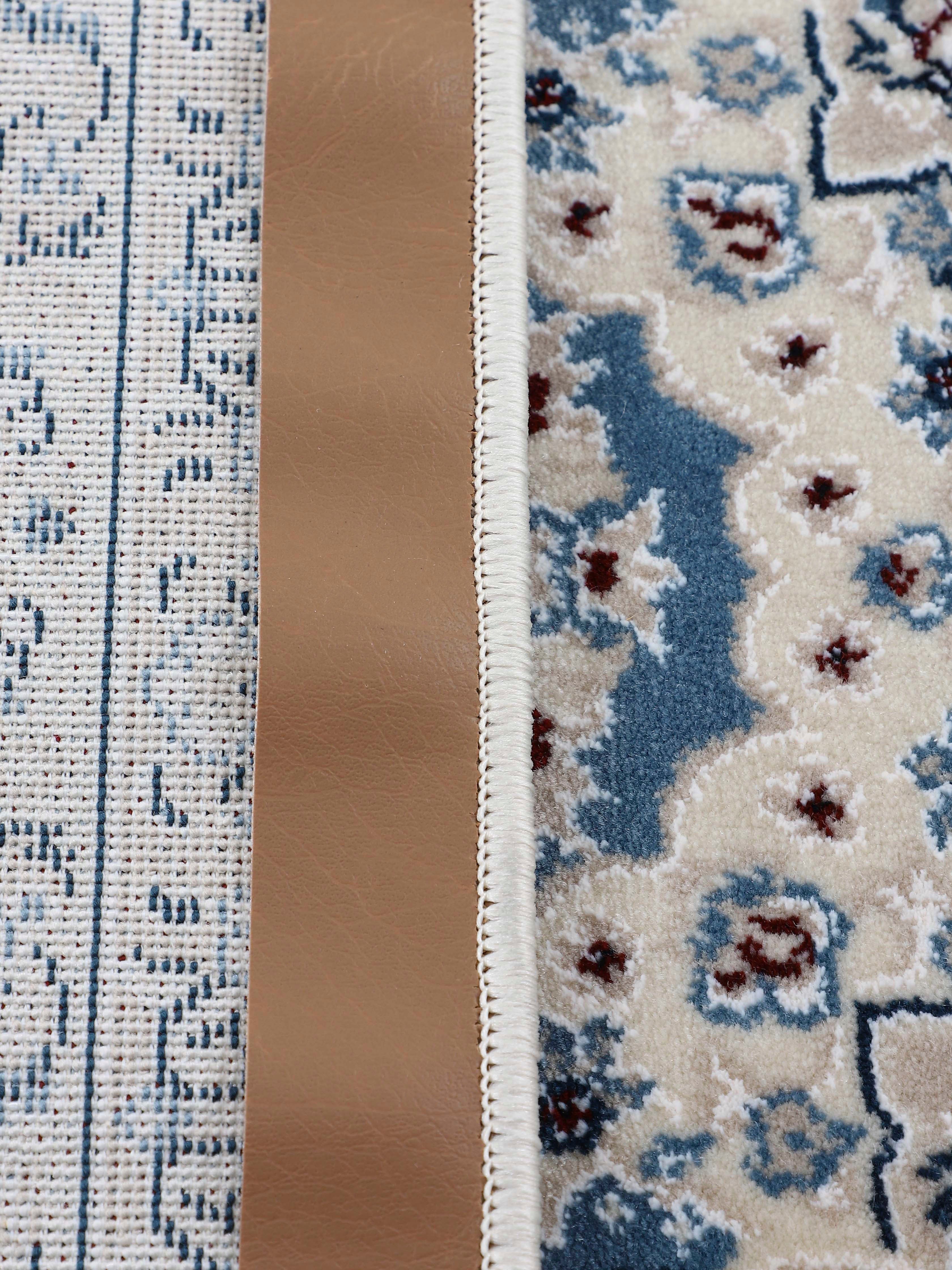 Teppich Nain Diane, carpetfine, dunkelblau Höhe: Look 8 mm, Kurzflorteppich, Orient rund