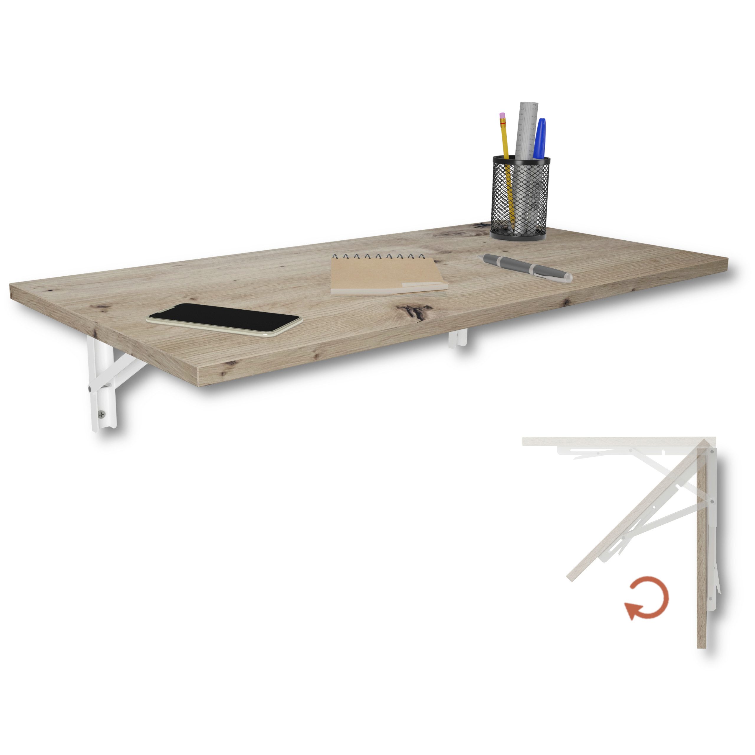 KDR Produktgestaltung Klapptisch 80x40 Wandklapptisch Esstisch günstig online kaufen
