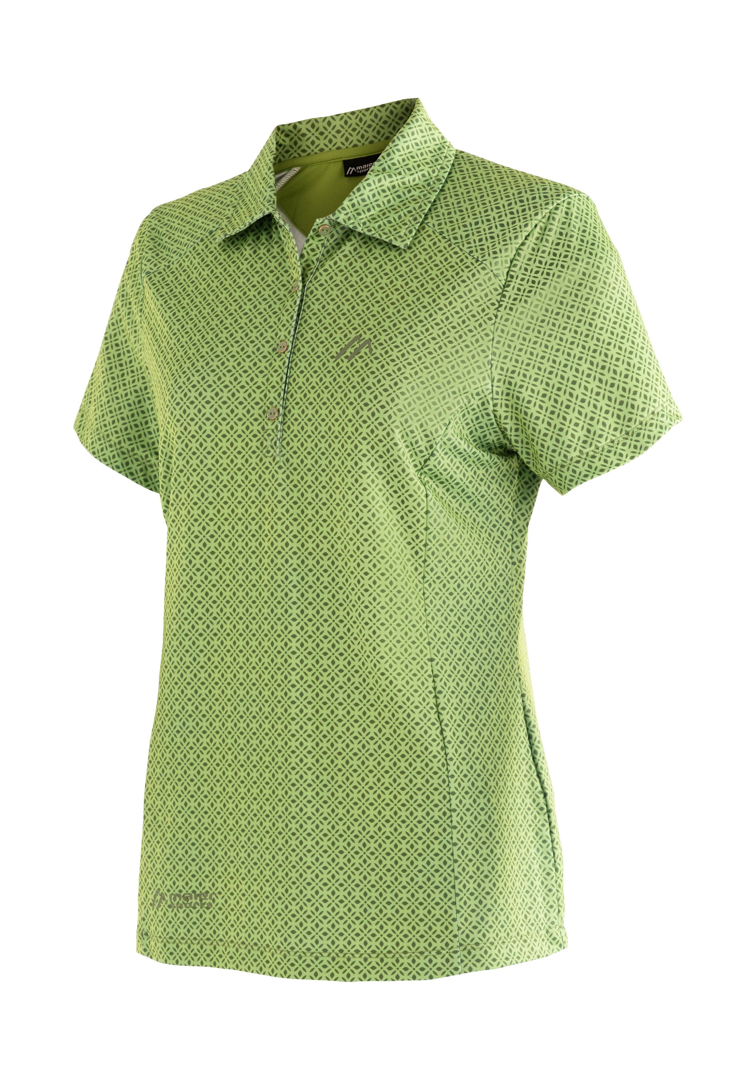Maier Sports Funktionsshirt Pandy W Damen Polo-Shirt mit Hemdkragen grün