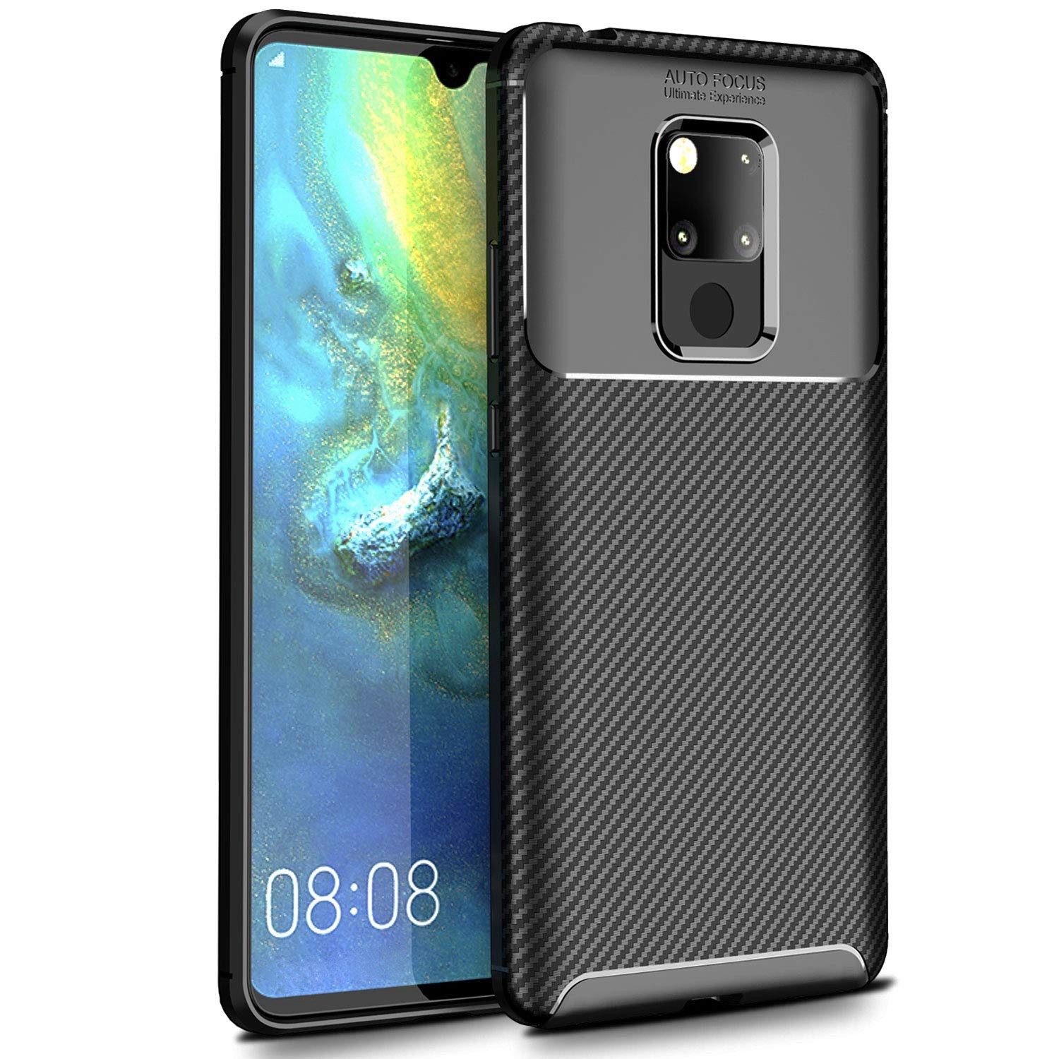 AVANA Handyhülle für Huawei Mate 20 / Pro / Lite Hülle Silikon Schutzhülle Slim Case, Cover, Bumper, Carbon Optik