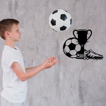 LEON FOLIEN Dekofigur Fußball Jungen Pokal Fußball Nachtlicht Schlummerlicht in Schwarz #45