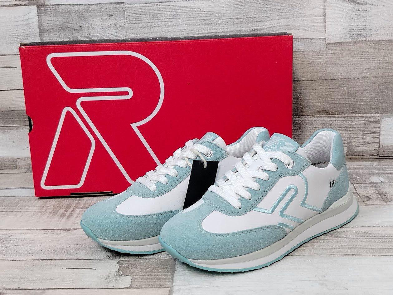 Rieker Rieker Sneakers weiss/hellblau zum Schnüren 37 Ballerina