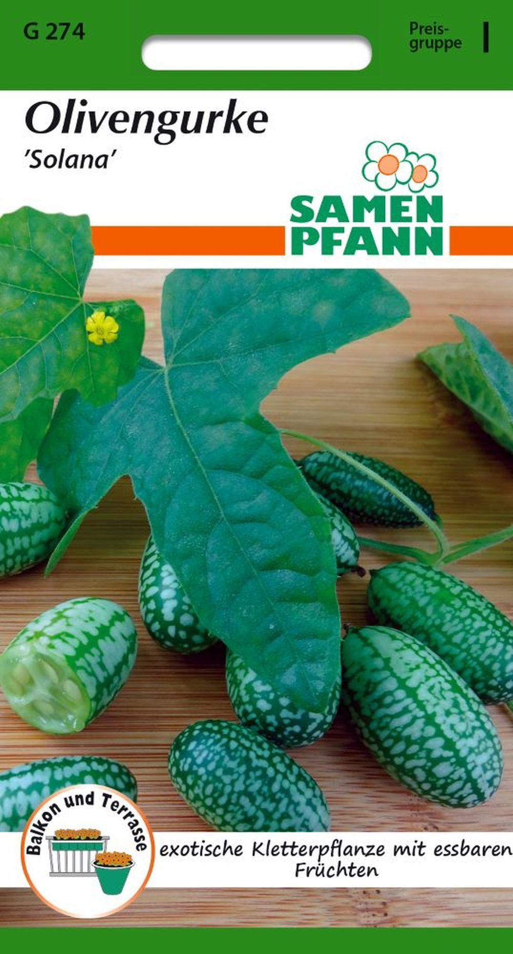 SAMEN PFANN Gemüsesamen Olivengurke, Solana - Saatgut Samen, Melothria scabra