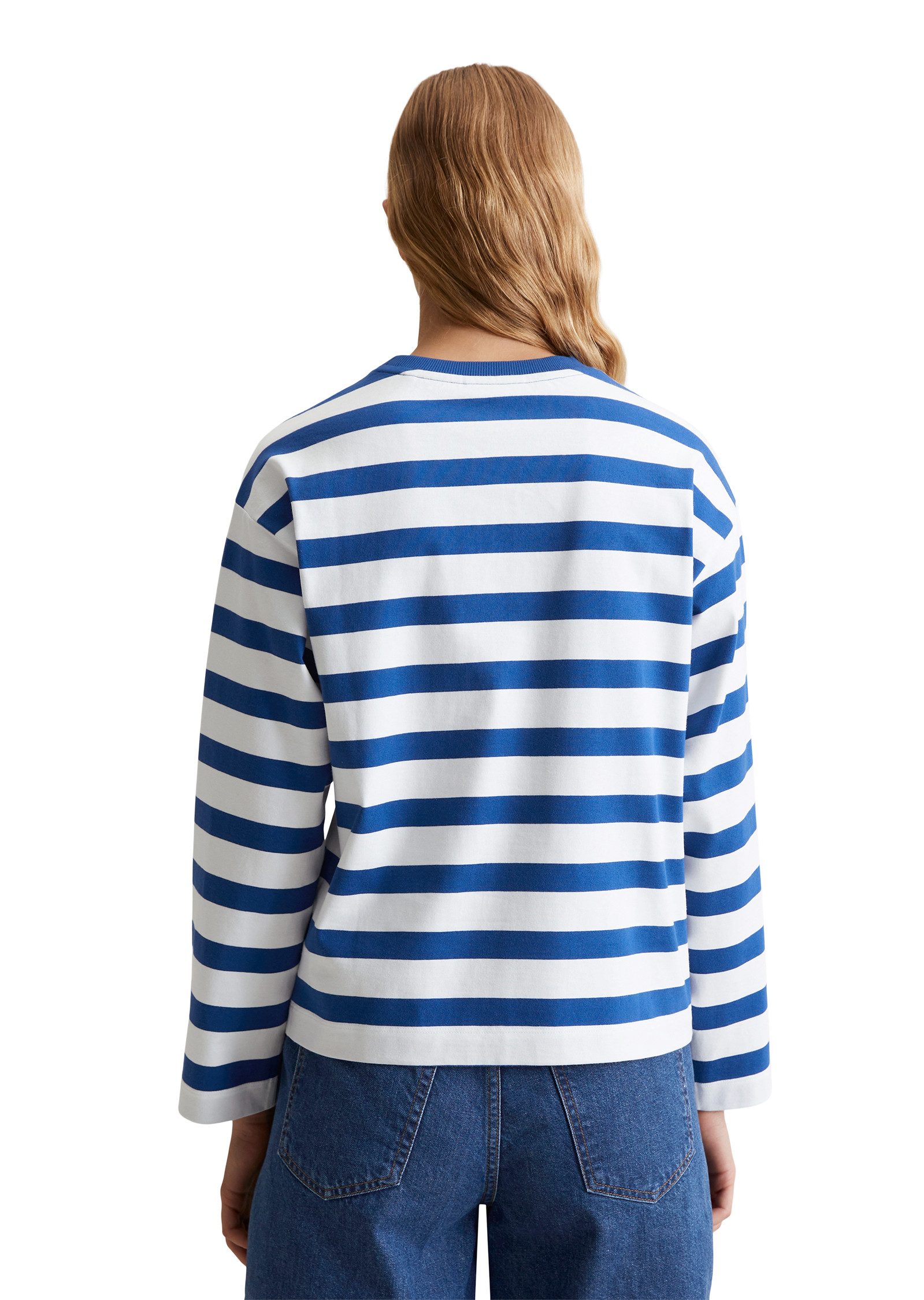 Marc O'Polo DENIM Langarmshirt geringelt, oversized, Bio-Baumwolle günstig online kaufen