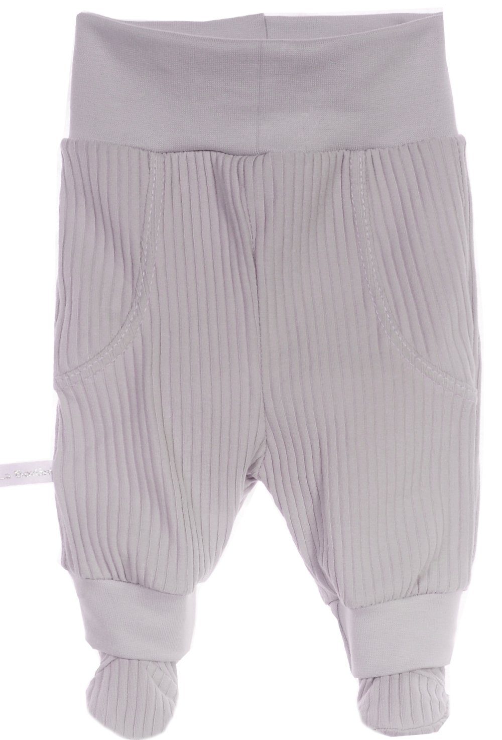 La Bortini Schlupfhose Hosen 3er Pack Baby Hose mit Fuß gerippt Erstlingshose elastisch, 44 50 56 62 68 74 80