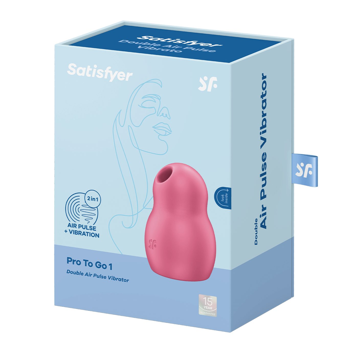 (1-tlg) ideal Satisfyer unterwegs, Druckwellenvibrator cm, Rot To für 9 1', Satisfyer Go Klitoris-Stimulator 'Pro