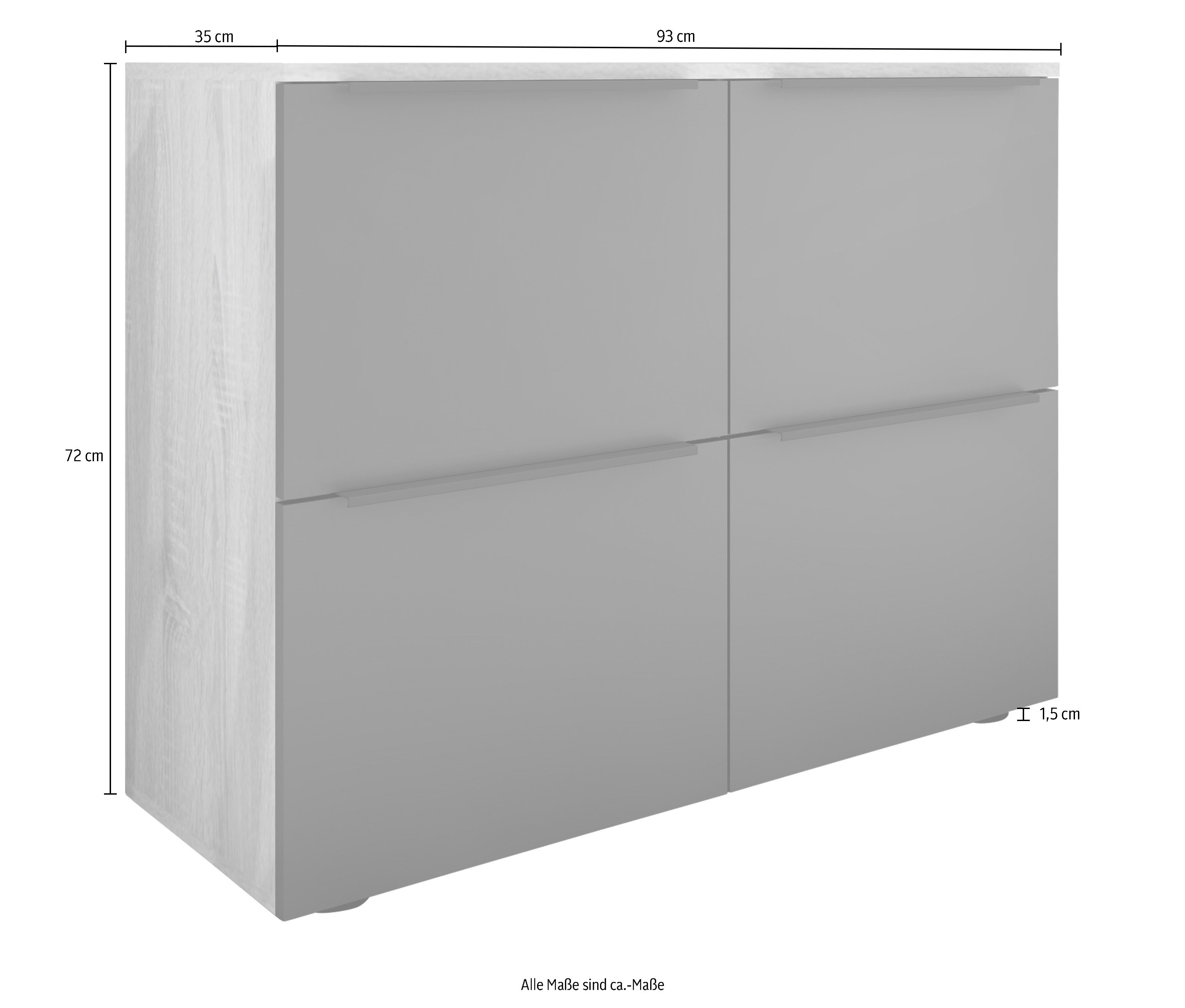 Sonoma / Eiche borchardt Breite Mehrzweckschrank Graphit-matt Tom cm, Sonoma 93 Aktenschrank Eiche Möbel |