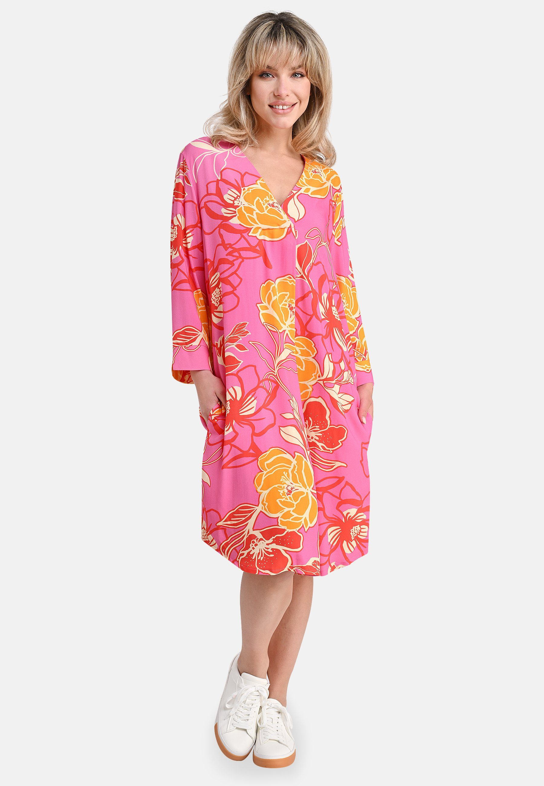 BICALLA Midikleid Dress Flowers - 09/pink-orange (1-tlg)