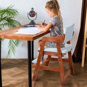 Ezebaby Hochstuhl Mitwachsender Holz Stuhl Kinderstuhl f. kinder ab 2 Jahre