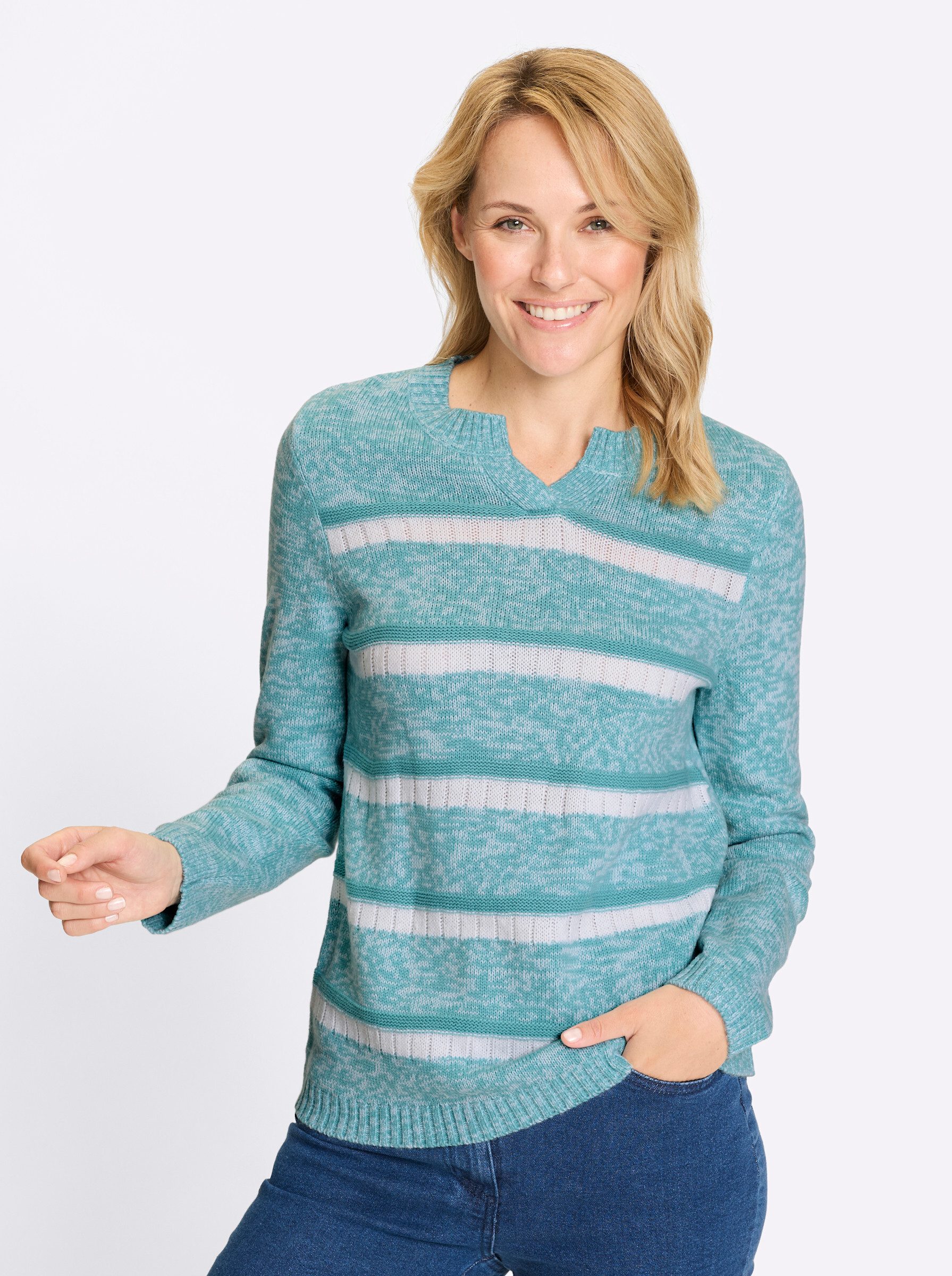 Sieh an! Strickpullover Langarm-Pullover . günstig online kaufen