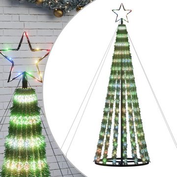 vidaXL Christbaumschmuck Weihnachtsbaum Kegelform 275 LEDs Mehrfarbig 180 cm (1-tlg)