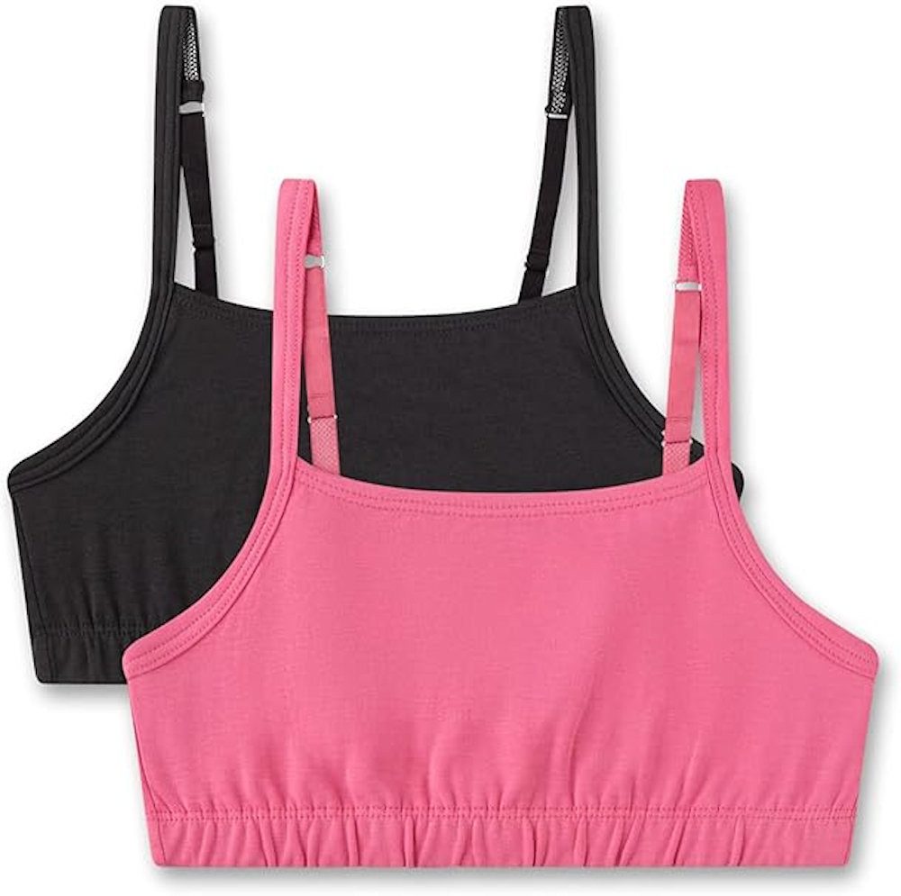 Bustier Sanetta Mädchen 2er Pack Bustier rosa schwarz