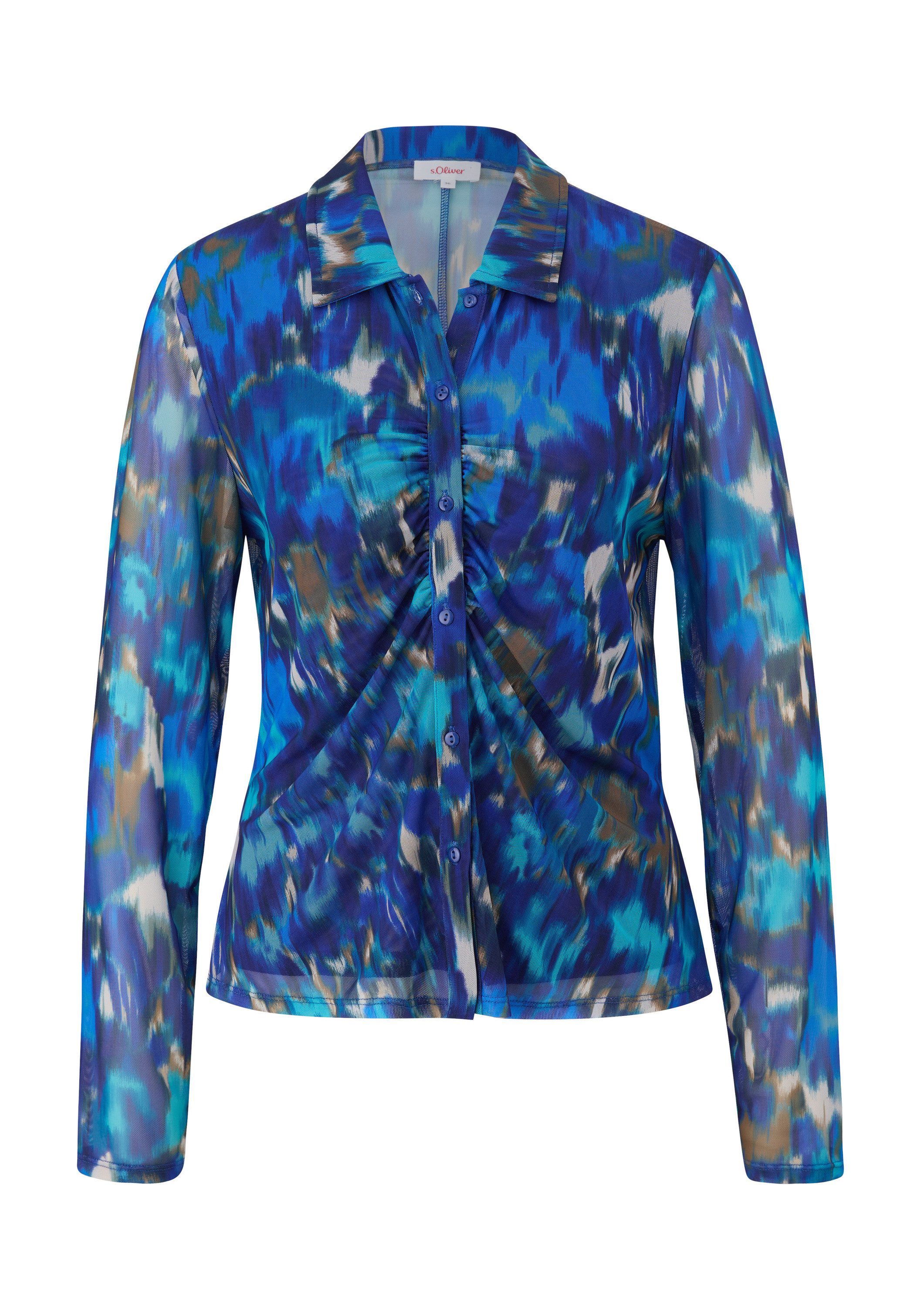s.Oliver Langarmshirt T-Shirt Blusenshirt aus Mesh günstig online kaufen