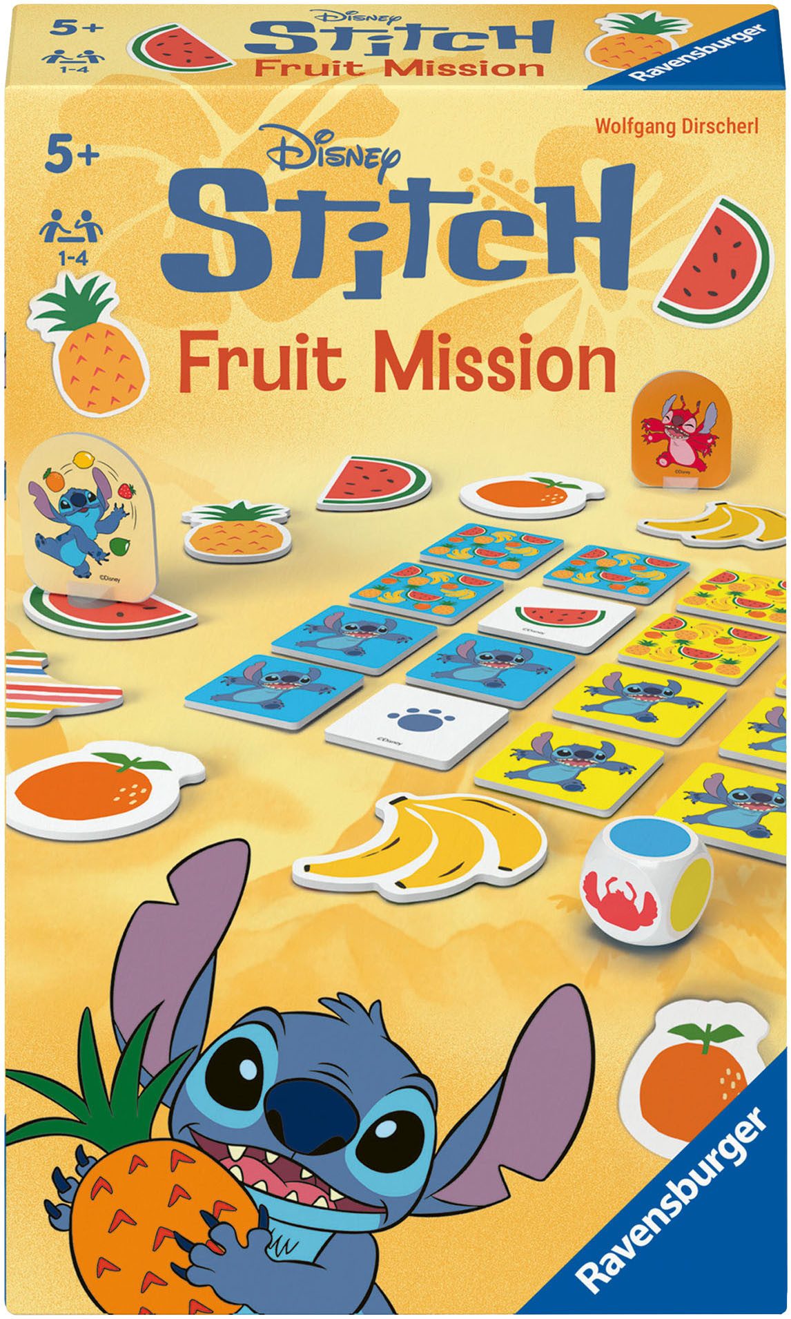 Ravensburger Spiel Disney Stitch Fruit Mission, Reisespiel, Made in Europe