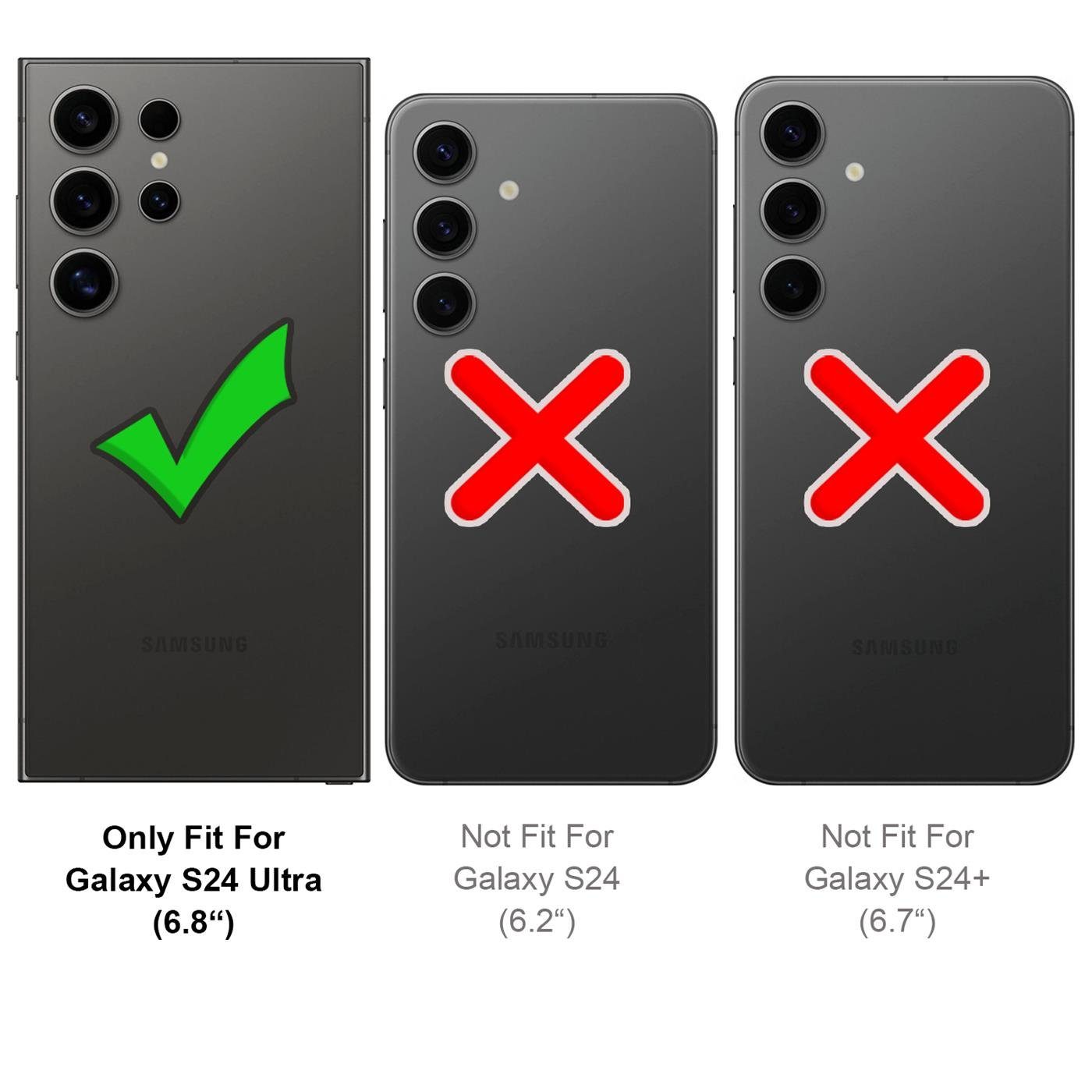 CoolGadget Handyhülle Glitzer Glamour Hülle für Samsung Galaxy S24 Ultra 6,8 Zoll, Slim Case mit Glossy Effect Schutzhülle für Samsung S24 Ultra 5G Hülle