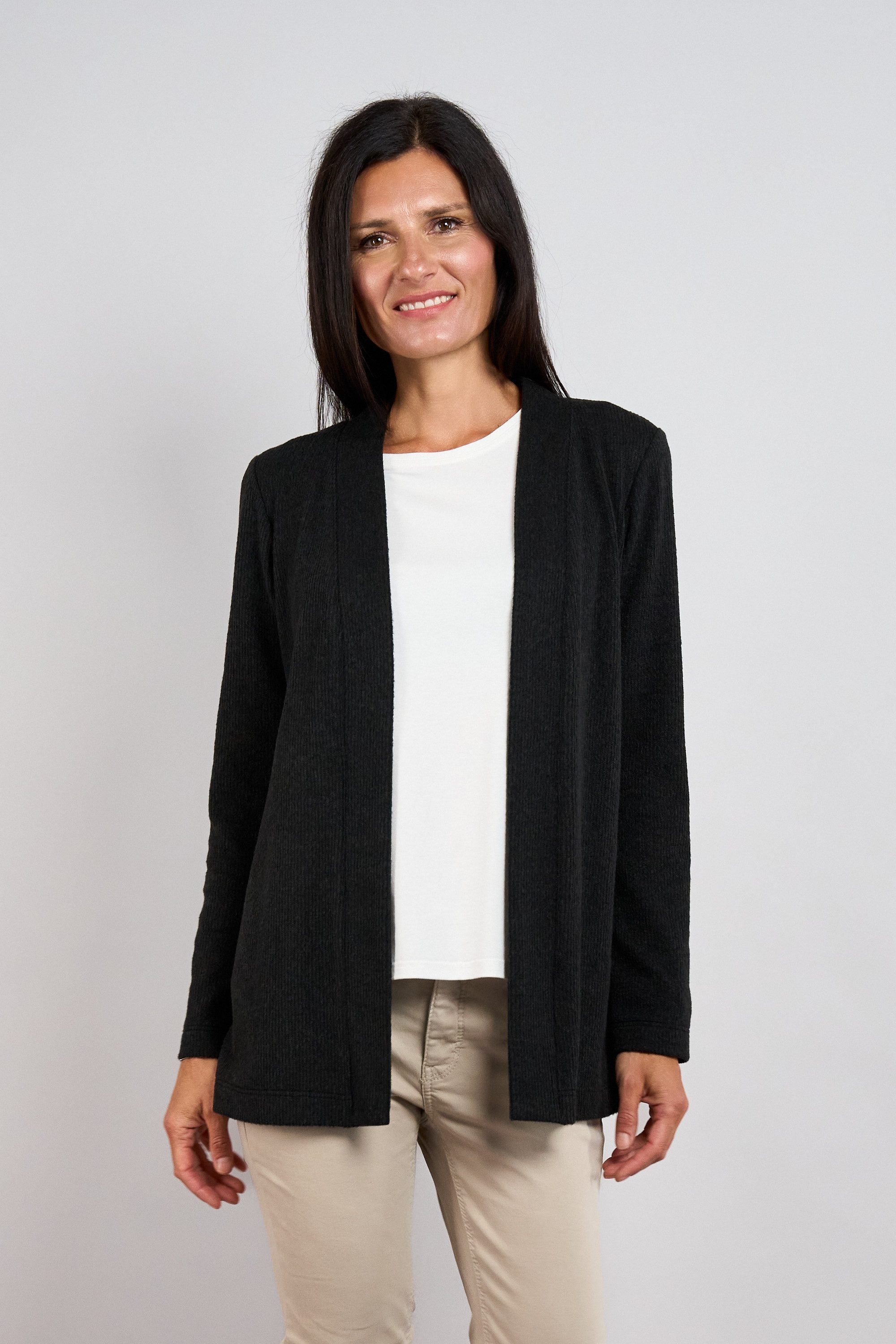 Seidel Moden Longstrickjacke ohne Verschluss / MADE IN GERMANY