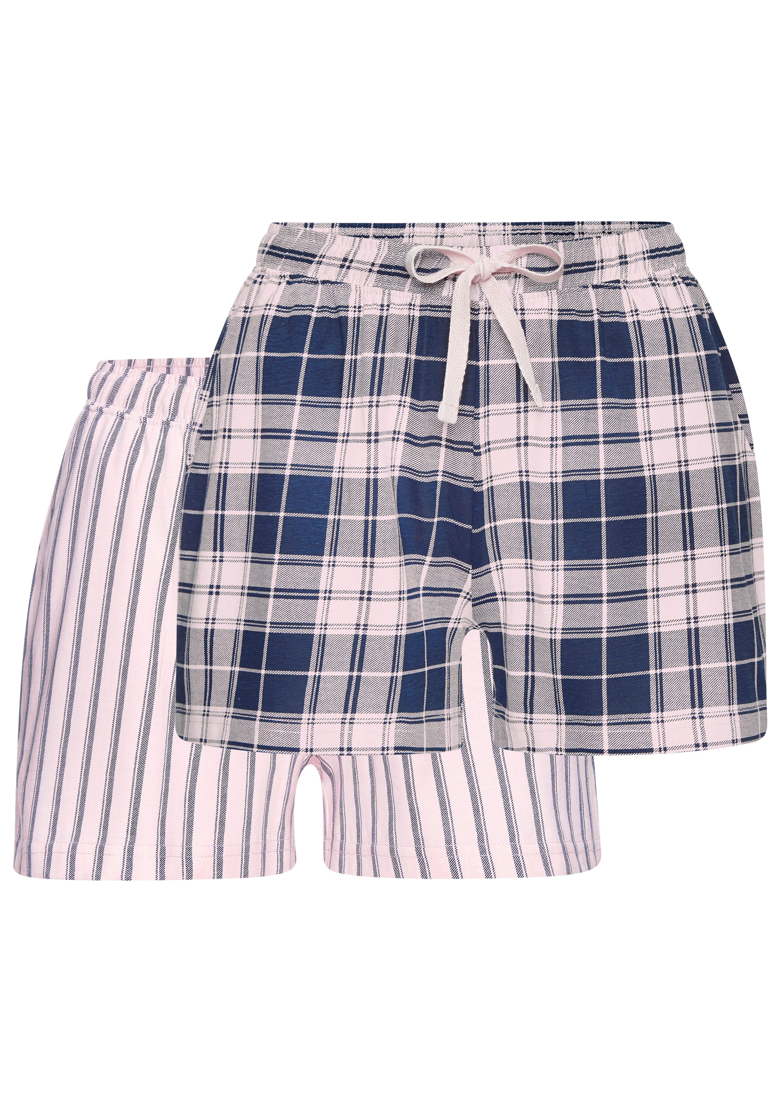 Vivance Dreams Pyjamashorts (Packung, 2-tlg., 2-teilig) mit Streifen oder K günstig online kaufen