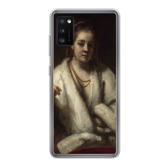 MuchoWow Handyhülle Porträt von Hendrickje Stoffels - Gemälde von Rembrandt van Rijn Handyhülle Samsung Galaxy A41 Smartphone-Bumper Print Handy