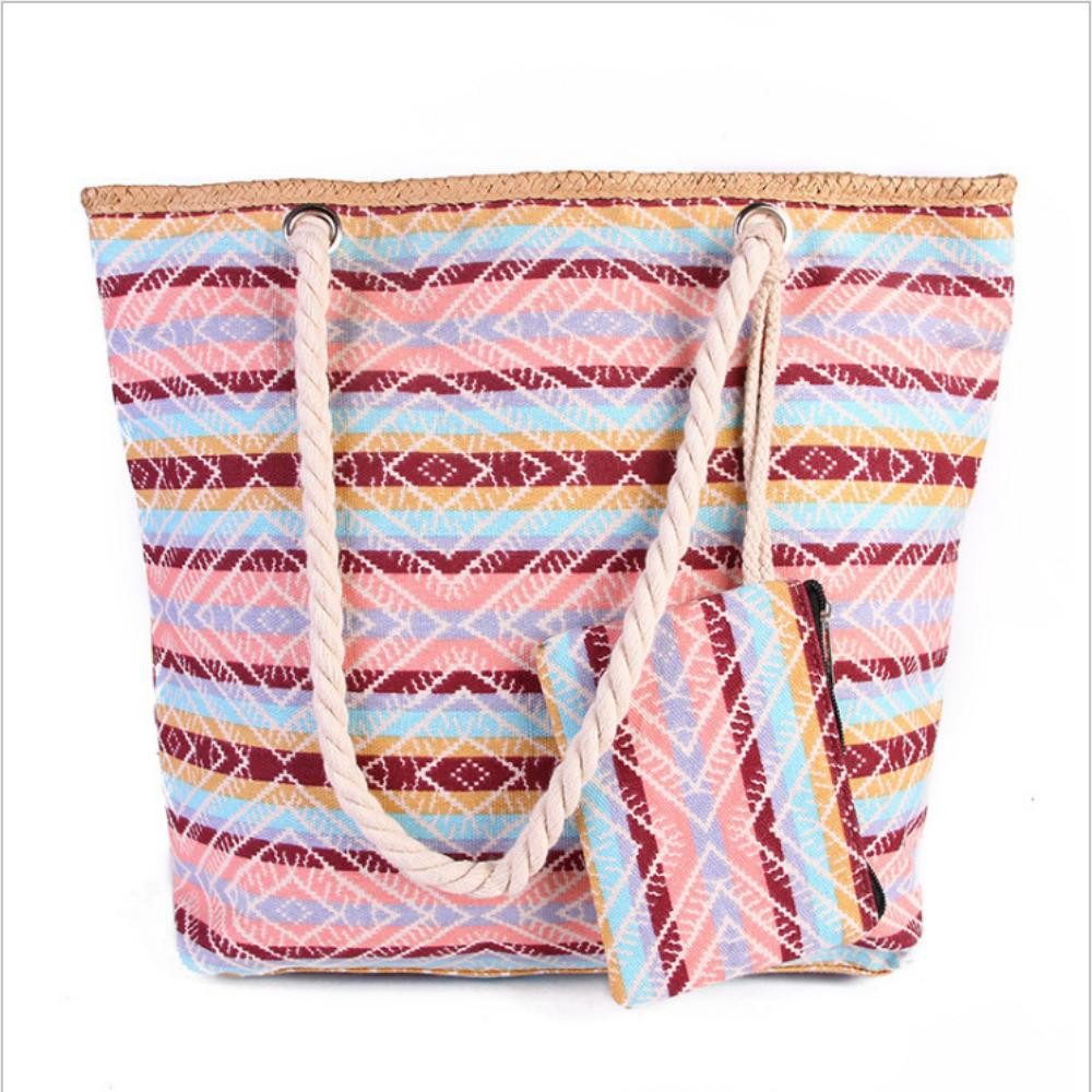 GOOLOO Strandtasche, Robustes Großzügige Wasserdichtes Lässige Mode mit kleine Zusatztasche